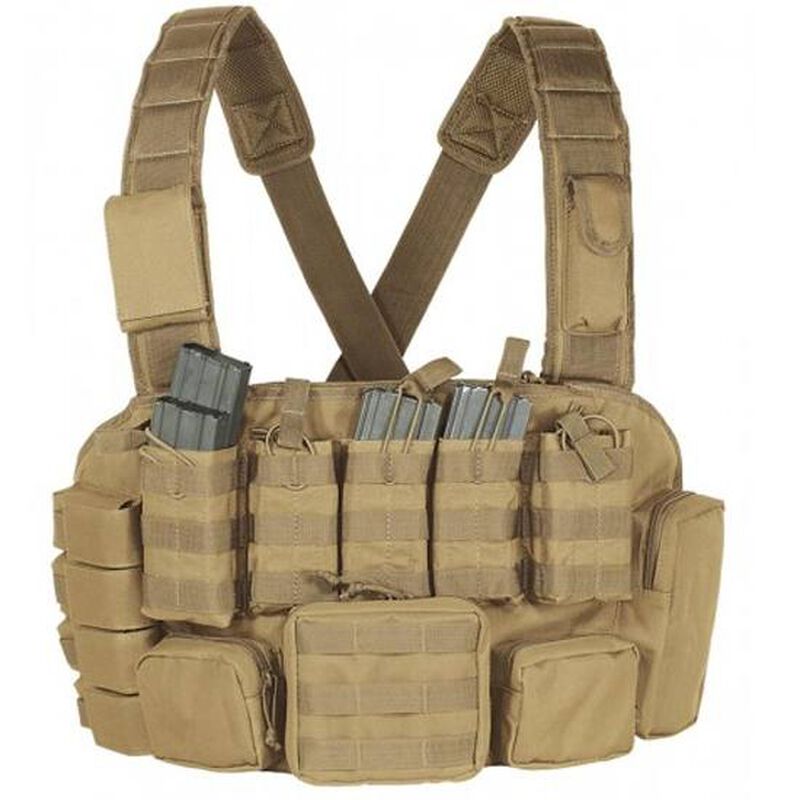 Voodoo Tactical MOLLE Tactical Chest Rig Nylon Coyote Tan | Locked ...