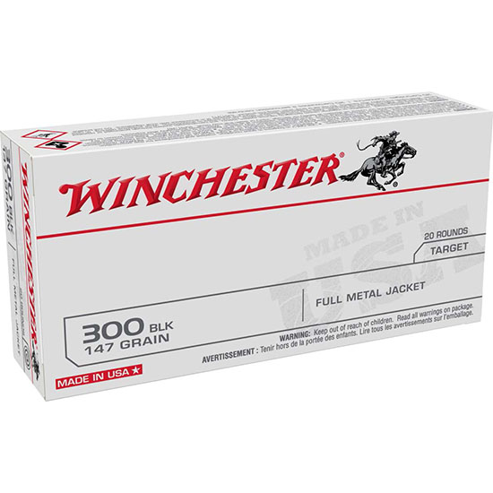 Winchester USA .300 Blackout 147gr. FMJ 20rd Box #USA300B147