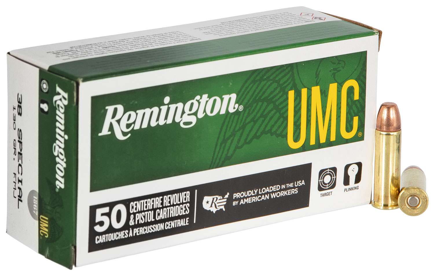 Remington Ammunition L38s11 Umc 38 Special 130 Gr Full Metal Jacket Fmj 50 Bx 10 Cs Locked